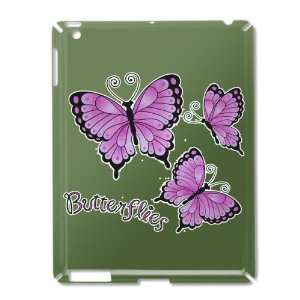  iPad 2 Case Green of Pink Butterflies 