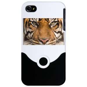  iPhone 4 or 4S Slider Case White Sumatran Tiger Face 