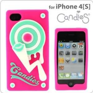  Candies Turntable Silicon Cover for iPhone 4S/4 (PINK 