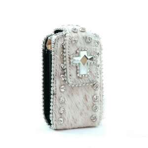   Cowhide with Rhinestone Cellphone ipod iphone holder