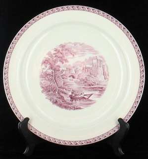 ANTIQUE WEDGWOOD LUGANO MULBERRY PURPLE DINNER PLATE  