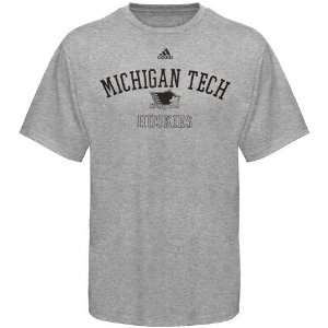  NCAA adidas Michigan Tech Huskies Ash Practice T shirt 