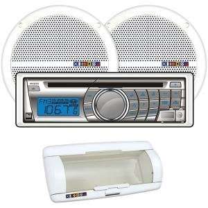   15 WATT MARINE CD RECEIVER WITH 6.5 DUAL CONE SPEAKERS Electronics