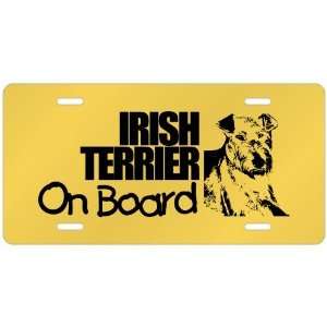  New  Irish Terrier On Board  License Plate Dog