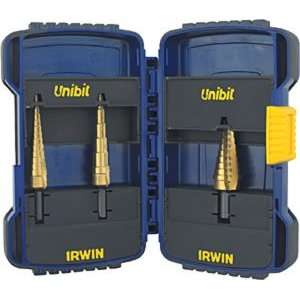 Irwin Industrial IRW15502PK 3 Pc Ti Nitride Coated Unibit Set with Pro 