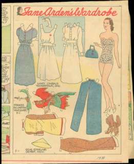   Ardens Wardrobe Uncut Paper Doll 1938 Peter Pan & Nurses Costumes