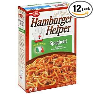 Betty Crocker Hamburger Helper Spaghetti, 6.6 Ounce Boxes (Pack of 12)