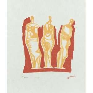  Hand Made Oil Reproduction   Henry Moore   32 x 38 inches 