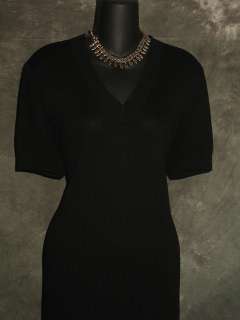St John collection knit black dress sz 10 12  
