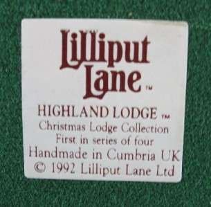 Lilliput Lane HIGHLAND LODGE Christmas Lodge Collection  