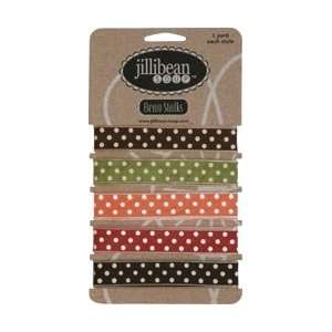   Ribbon 5/Yds 5 Color Polka Dot JBR 4401; 2 Items/Order