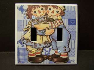 RAGGEDY ANN AND ANDY #1 LIGHT SWITCH COVER DOUBLE  