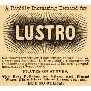  1882 Ad Lustro Polish Silver Plate Glass Polishing 