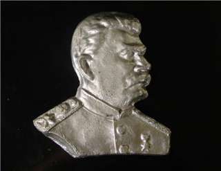 Russian Metal Bust Of Joseph Stalin WW II USSR  
