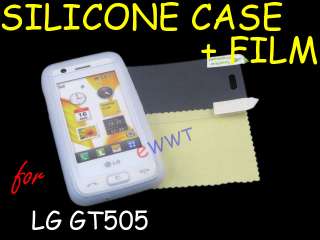   Soft Skin Case+Screen Protector for LG GT505 GT 505 ZVSC683  