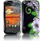  LG MyTouch 4G E739 Green Flower Skin Snap on Hard Case Phone Cover