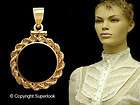 COIN BEZEL 14k Gold Filled Lg Rope ~ SUSAN B. ANTHONY