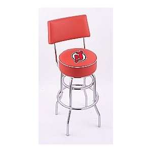  New Jersey Devils HBS Steel Stool with Back, 4 Logo Seat 