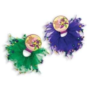  Jest for Fun 2 Mardi Gras Ponytail Holders Case Pack 72 