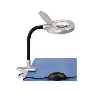 LSM 195SILV 3 DIOPTER MAGNIFIER & CLIP ON LAMP, SILVER, CIRCULINE 12W 