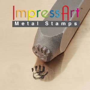  ImpressArt, Metal Jewelry Design Stamp, Hand Print Left, 9 