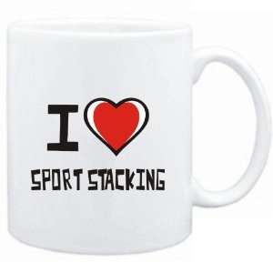 Mug White I love Sport Stacking  Sports  Sports 