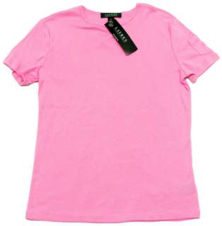 RALPH LAUREN Womens Pink Pocket Sleeve Tee Shirt NWT  