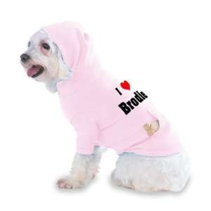 I Love/Heart Brodie Hooded (Hoody) T Shirt with pocket for 