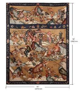 large antique Chinese kesi woven pictorial silk tapestry  
