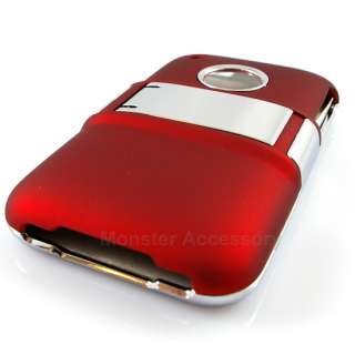 Red Kickstand Hard Case Snap On Cover For Apple iPhone 3G 3GS  
