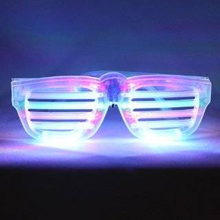  Light up LED Shutter Shades Multicolor Rockstar Sunglasses 
