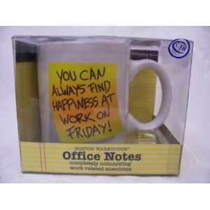 Boston Warehouse Office Notes Mug You can always find happiness at 