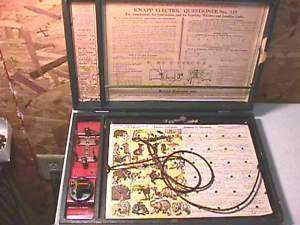 1920s Knapp Electric Questioner Educational Game Works  