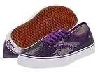 VANS Authentic Glitter Dots Girls Purple Sequin Shoes NIB 3.5