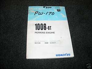 Komatsu 1006 6T perkins engine parts book manual  