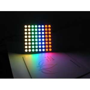  Super Bright RGB LED matrix   60mm square 8x8 Electronics