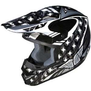 Fly Racing Kinetic Flash Silver/Black/White Helmet   Size 