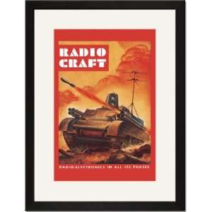    Black Framed/Matted Print 17x23, Radio Craft Tank