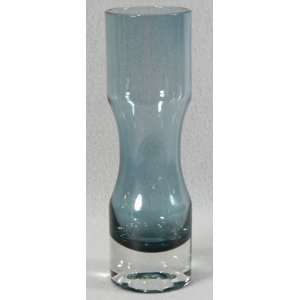  Riihimaen Lasi Oy Blue Vase Scandinavian Glass Vintage 