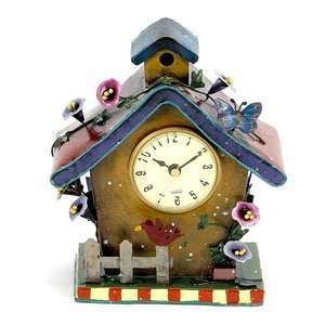  Metal Birdhouse Clock by Kirch #1752B 