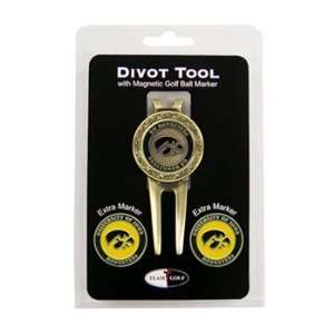  Iowa Hawkeyes Divot Tool Set with 3 Ball Markers Sports 