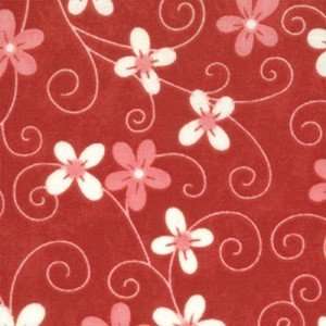  Moda LAMOUR Flowers Red   1/2 yard quilt fabric Arts 