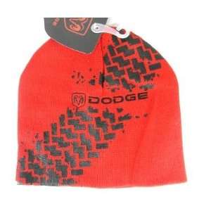  Dodge Red and Black Knit Beanie Hat 