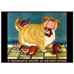  Kourosh a Womans Work In Never Done 4 x 2.75 Poster Print 