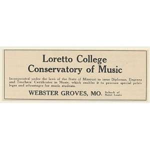  1923 Loretto College Conservatory of Music Webster Groves 