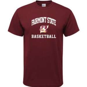   Fighting Falcons Maroon Basketball Arch T Shirt