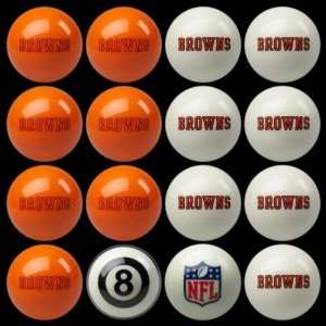 Cleveland Browns Billiards/Pool Table Ball Set   Home vs Away  