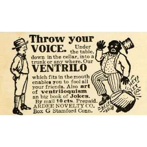   Ad Voice Ventriloquism Puppets Jokes Comedy Ardee   Original Print Ad