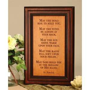 May The Road Rise to Meet You   Irish Carved Wood Plaque  