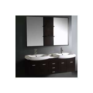  Vigo Industries 59 Double Bathroom Vanity With Mirrors 